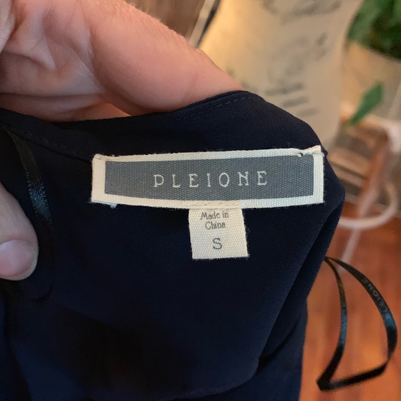 Anthropologie Pliéone Navy Blue Blouse Size small - Picture 4 of 7